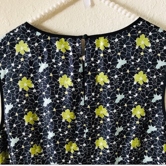 MISS WU Dark Blue Silk Floral Dress Jason Wu - Picture 5 of 6